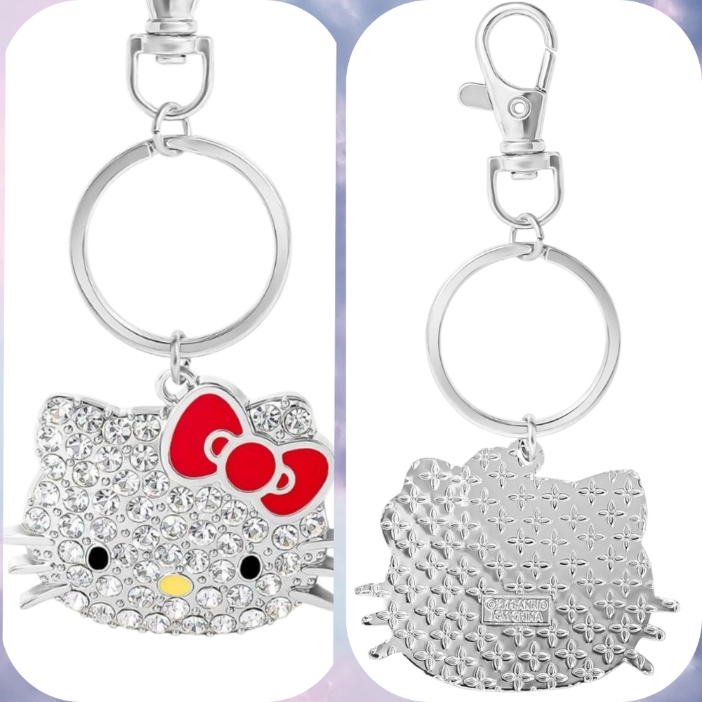 NWT Hello Kitty Rhinestone Keychain - Picture 1 of 3